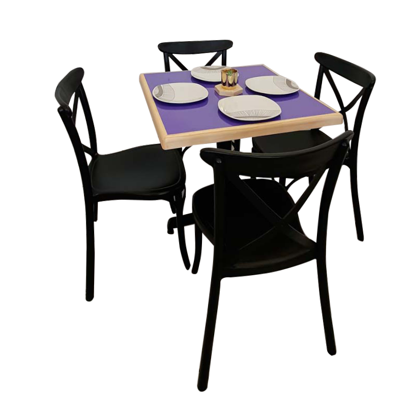 Mesa Para Restaurante Emboquillada Con Sillas Diana
