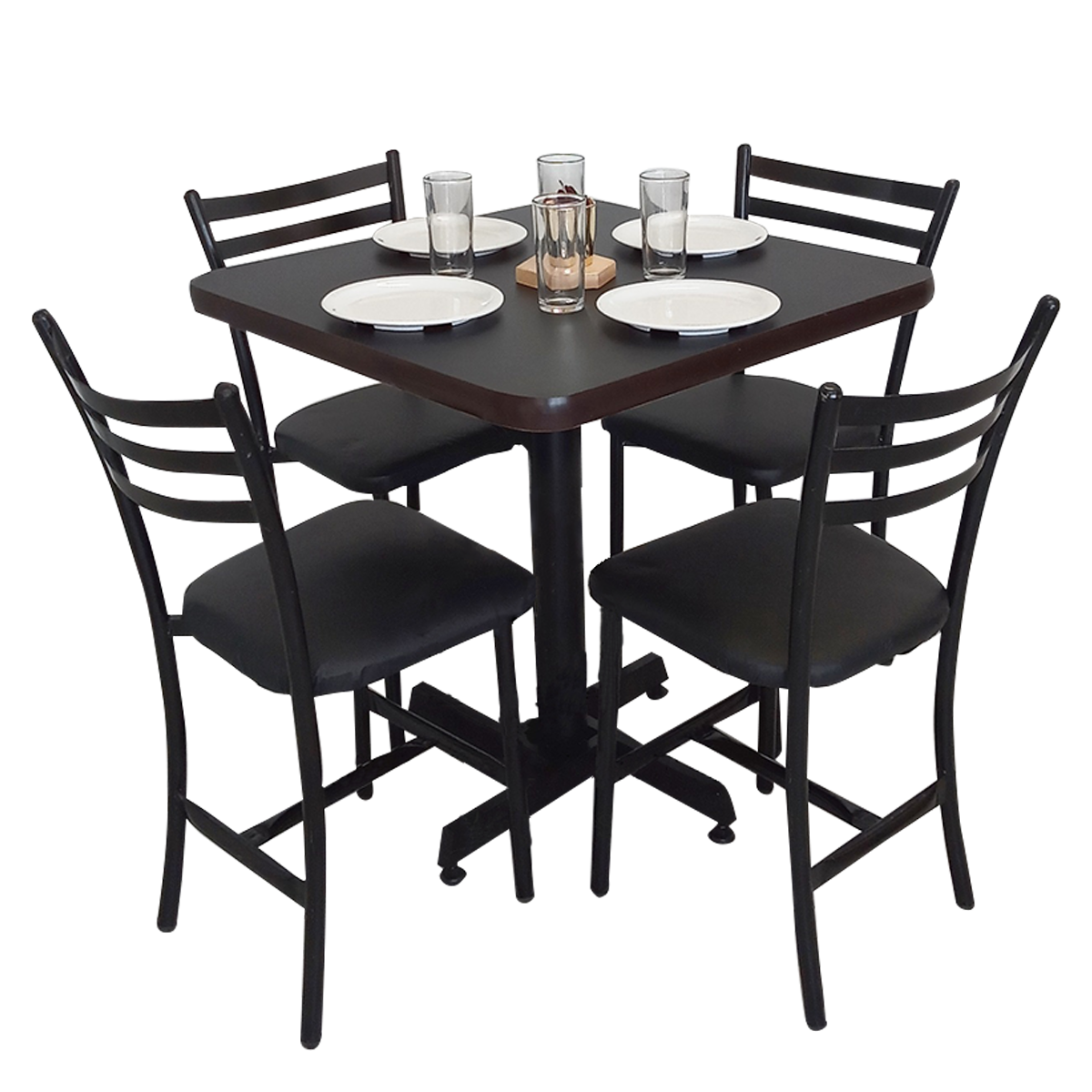 Mesa Para Restaurante Formaica Orillas De Pvc Con Sillas Dux