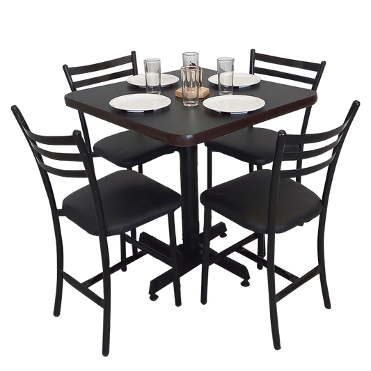 Mesa Para Restaurante Formaica Orillas De Pvc Con Sillas Dux