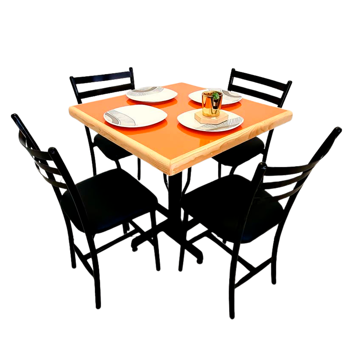 Mesa Para Restaurante Emboquillada Con Sillas Dux