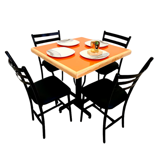 Mesa Para Restaurante Emboquillada Con Sillas Dux