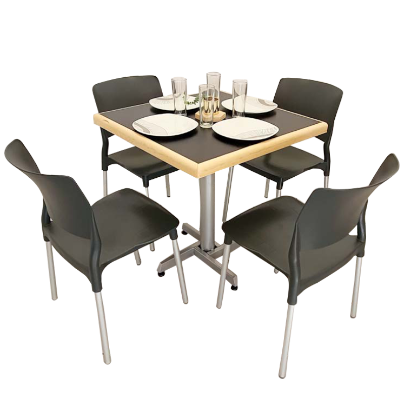 Mesa Para Restaurante Emboquillada Con Sillas Frida