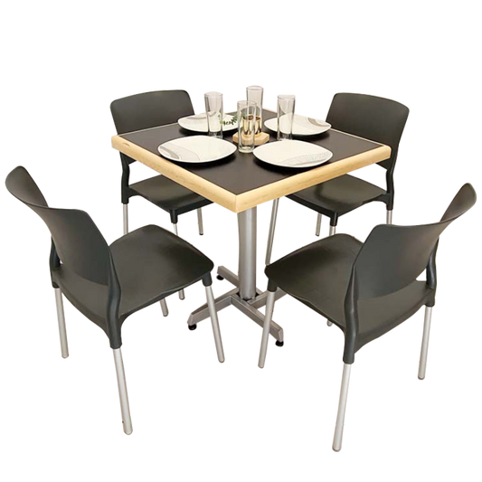 Mesa Para Restaurante Emboquillada Con Sillas Frida
