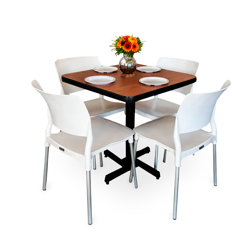 Mesa Para Restaurante Formaica Pvc Con Sillas Frida
