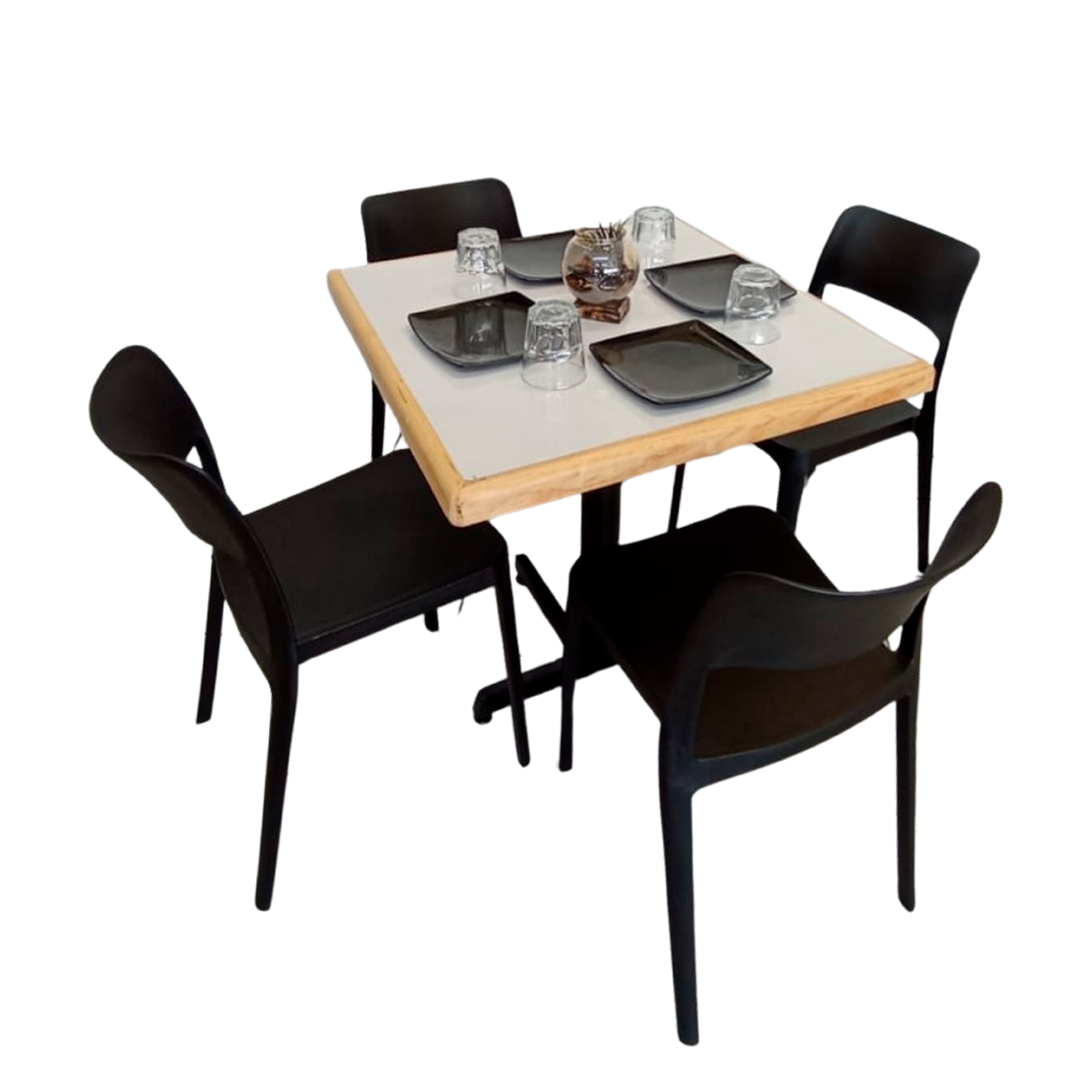 Mesa Para Restaurante Emboquillada Con Sillas Lavie