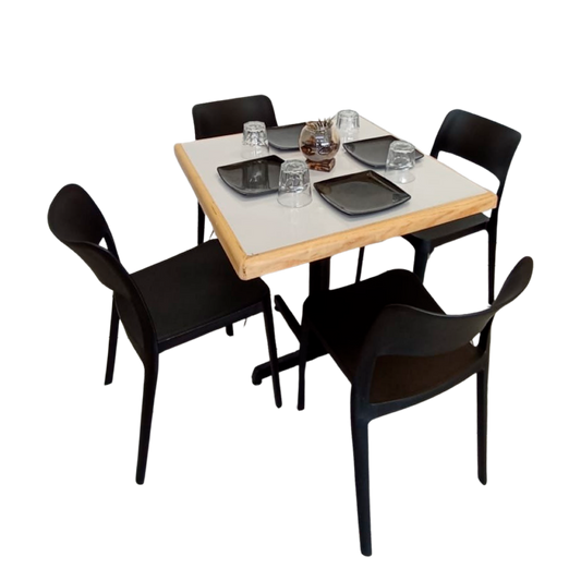Mesa Para Restaurante Emboquillada Con Sillas Lavie