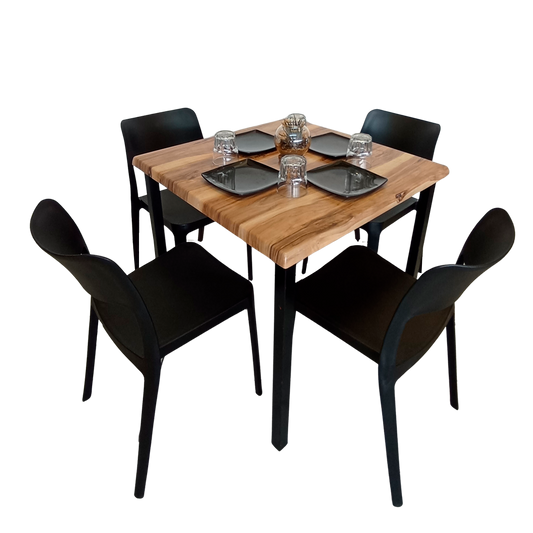 Mesa Para Restaurante Estratificada 80CM Con Sillas Lavie