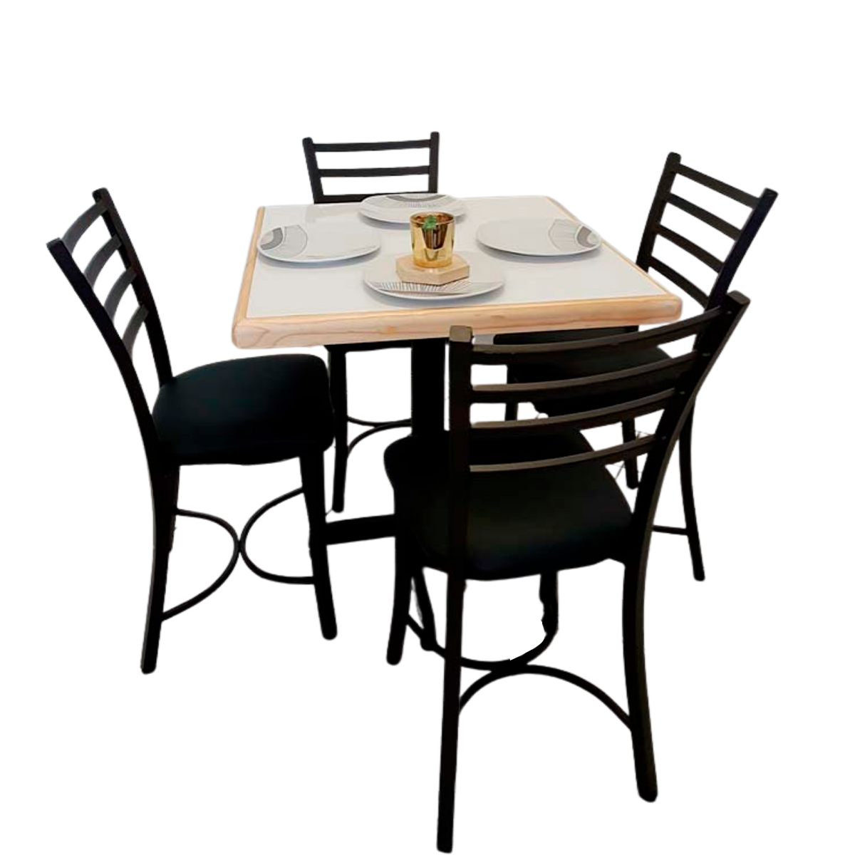 Mesa Para Restaurante Emboquillada Con Sillas Lia