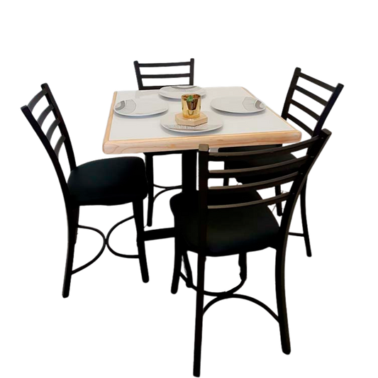 Mesa Para Restaurante Emboquillada Con Sillas Lia