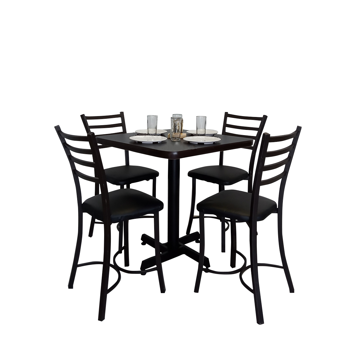 Mesa Para Restaurante Formaica Orillas De Pvc Con Sillas Lia
