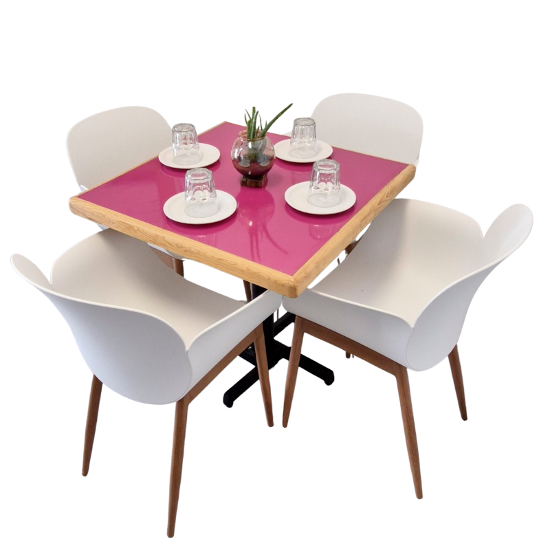 Mesa Para Restaurante Emboquillada Con Sillas Mantova