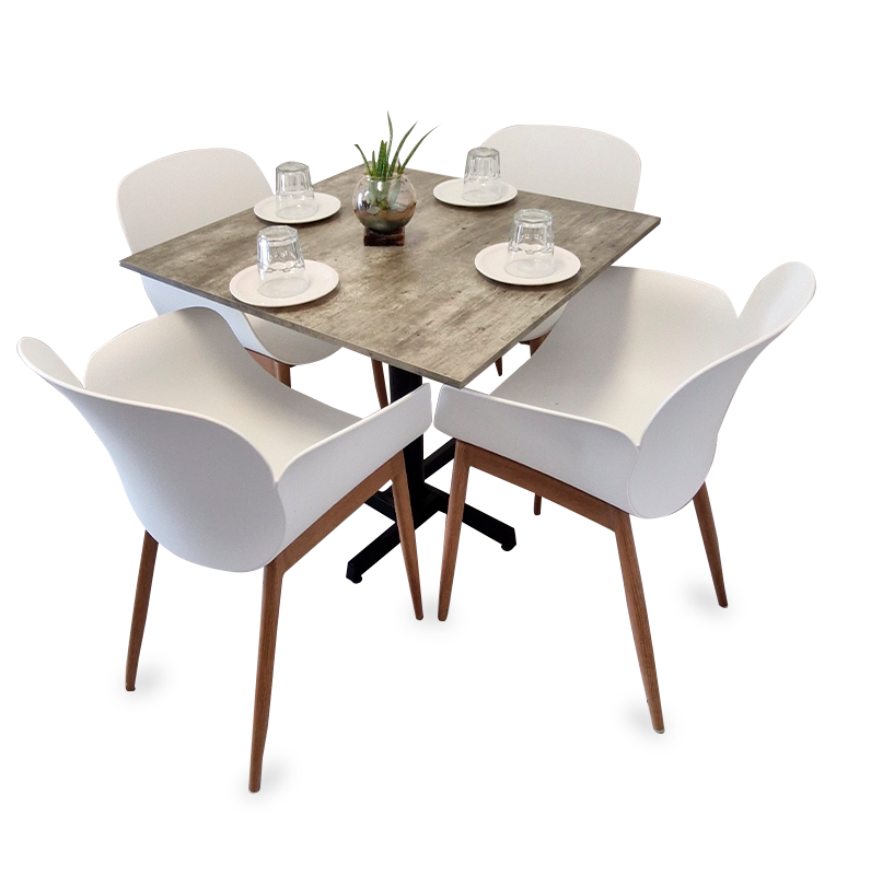 Mesa Para Restaurante Melanove  Con Sillas Mantova