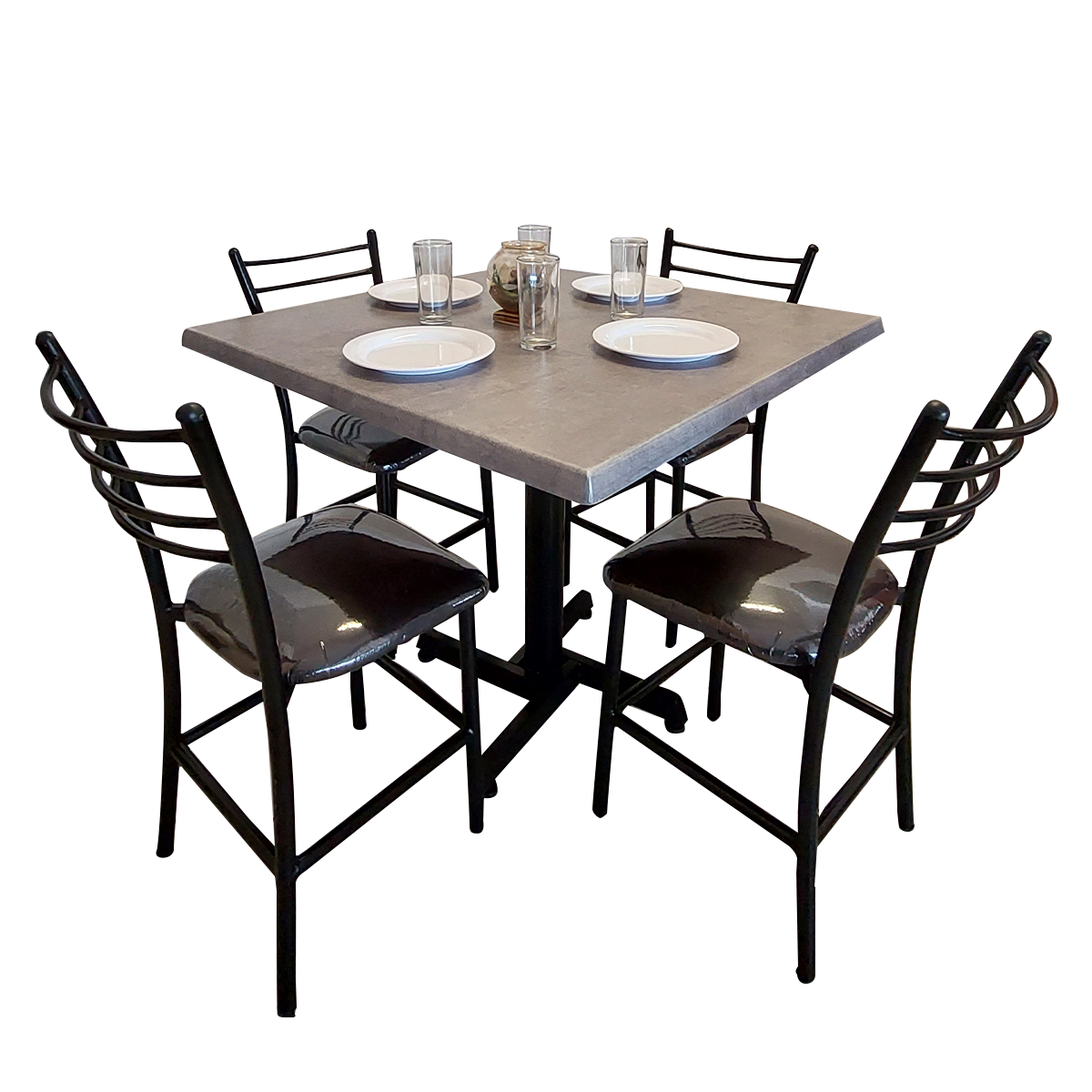 Mesa Para Restaurante Estratificada 80CM Con Sillas María