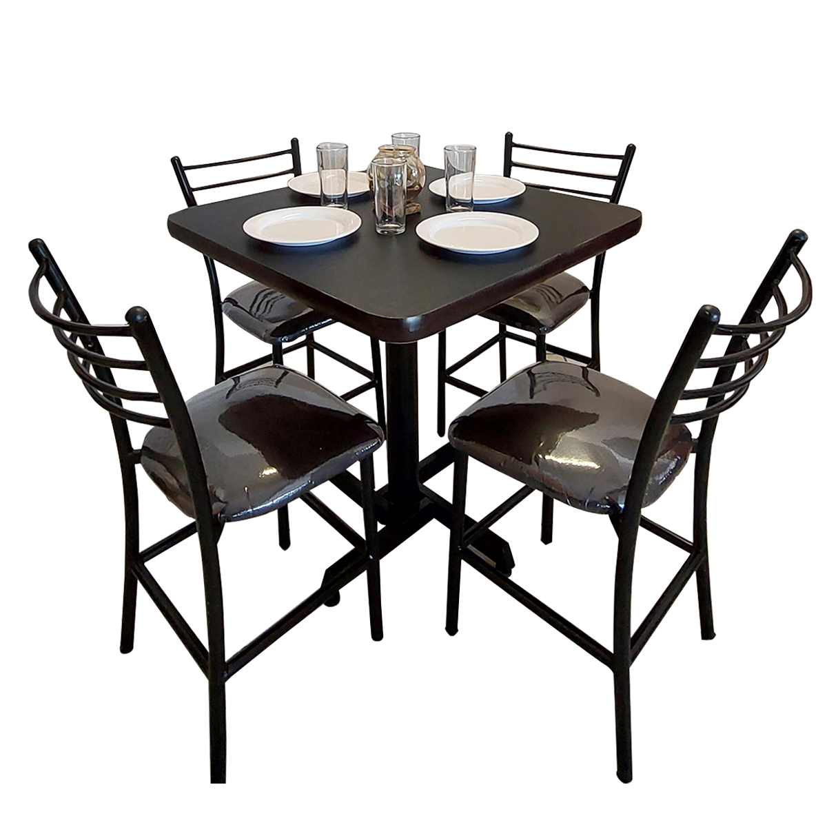 Mesa Para Restaurante Formaica Orillas De Pvc Con Sillas María