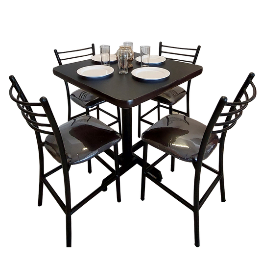 Mesa Para Restaurante Formaica Orillas De Pvc Con Sillas María