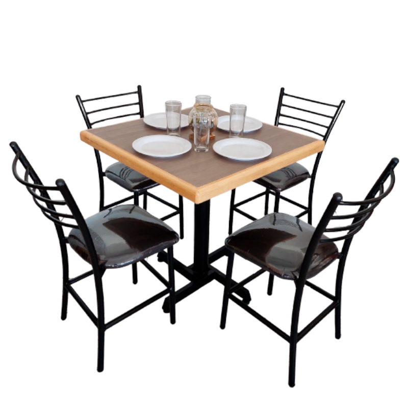 Mesa Para Restaurante Emboquillada Con Sillas María
