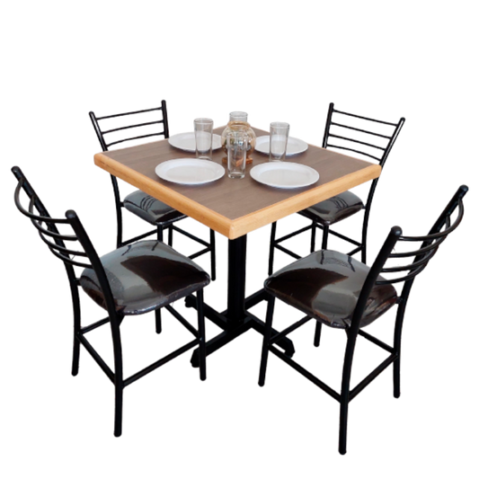 Mesa Para Restaurante Emboquillada Con Sillas María