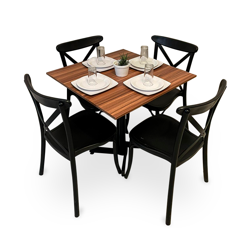 Mesa Para Restaurante Melanove  Con Sillas Diana