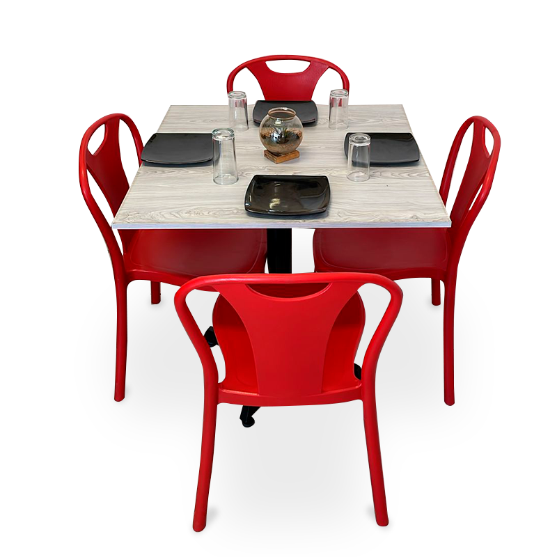 Mesa Para Restaurante Melanove  Con Sillas Sarah