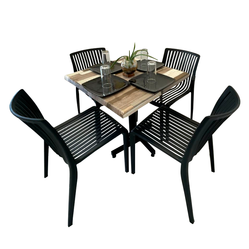 Mesa Para Restaurante Estratificada 80 Con Sillas Milos