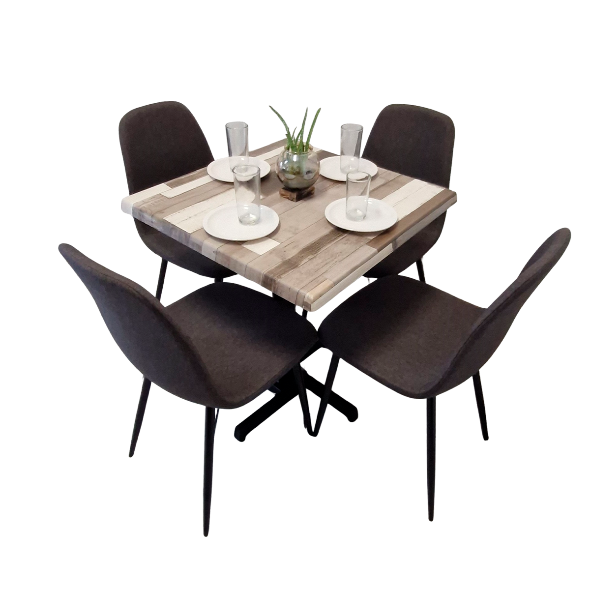 Mesa Para Restaurante Estratificada 80CM Con Sillas Murcia