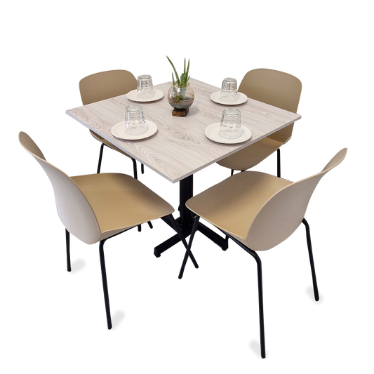 Mesa Para Restaurante Melanove  Con Sillas Noto