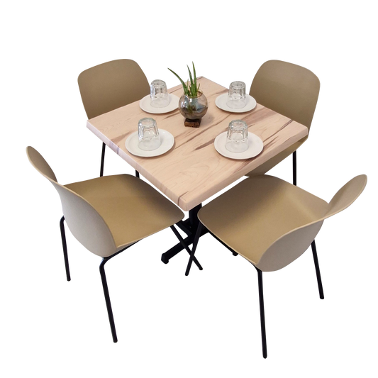 Mesa Para Restaurante Estratificada 80CM Con Sillas Noto