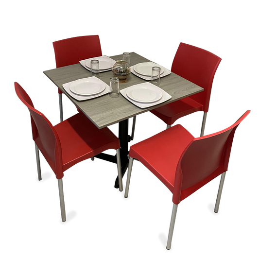 Mesa Para Restaurante Melanove  Con Sillas Ocean