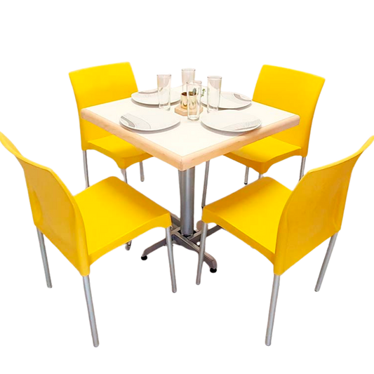 Mesa Para Restaurante Emboquillada Con Sillas Ocean