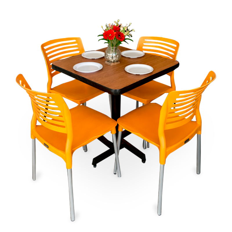 Mesa Para Restaurante Formaica Pvc Con Sillas Vhania