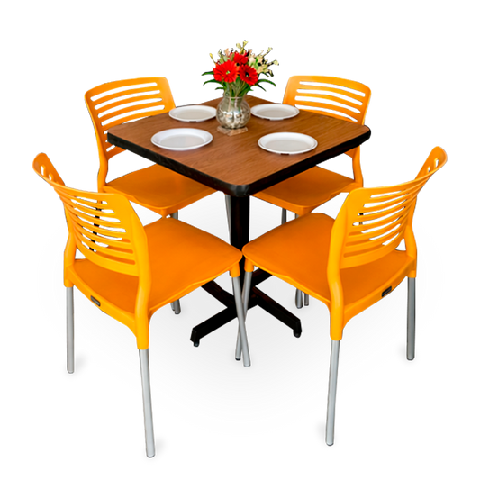 Mesa Para Restaurante Formaica Pvc Con Sillas Vhania