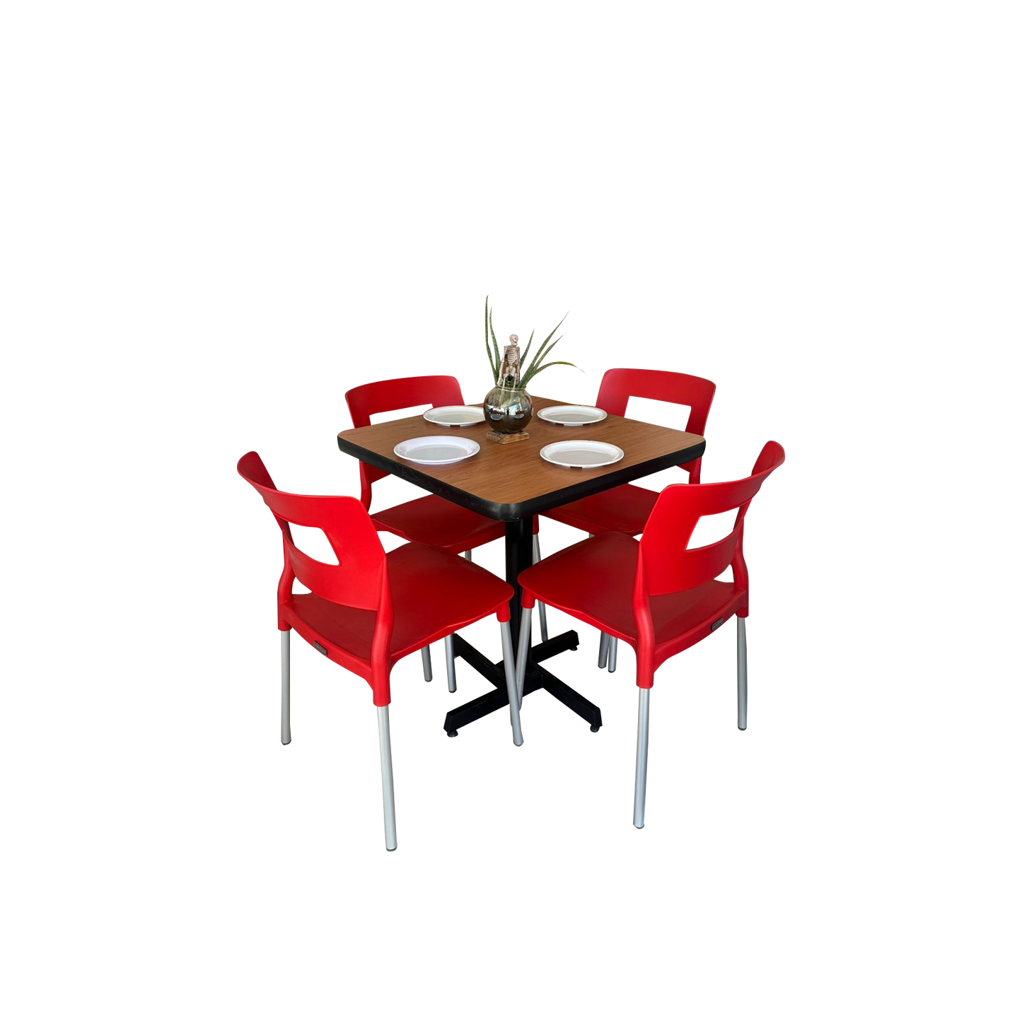 Mesa Para Restaurante Formaica Orillas De Pvc Con Sillas Sabine
