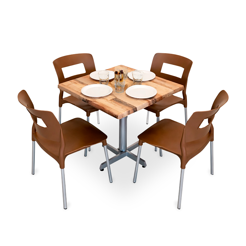 Mesa Para Restaurante Estratificada Con Sillas Sabine