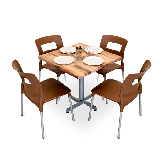 Mesa Para Restaurante Estratificada Con Sillas Sabine