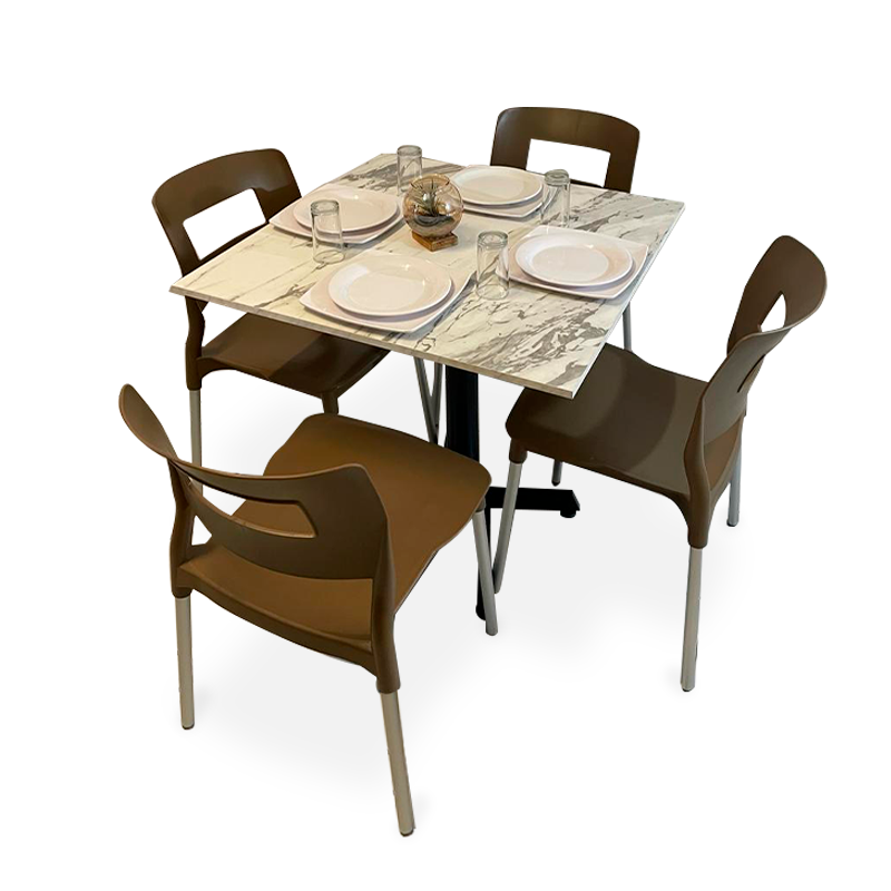 Mesa Para Restaurante Melanove  Con Sillas Sabine