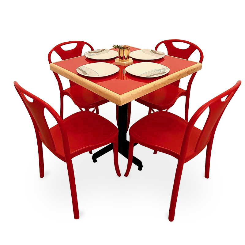 Mesa Para Restaurante Emboquillada Con Sillas Sarah