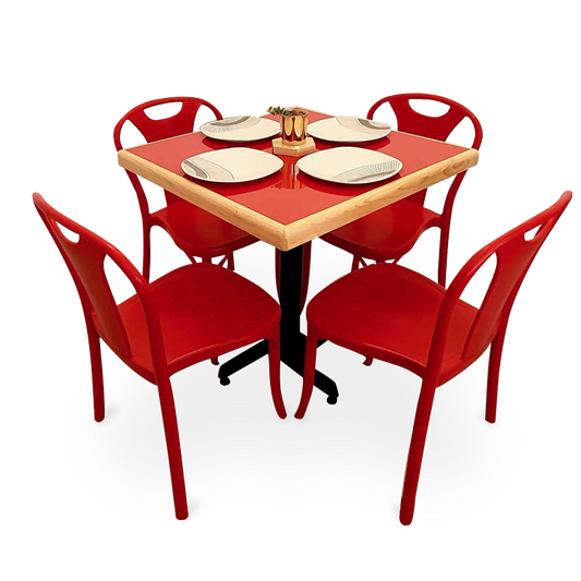 Mesa Para Restaurante Emboquillada Con Sillas Sarah