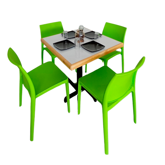Mesa Para Restaurante Emboquillada Con Sillas Sensilla