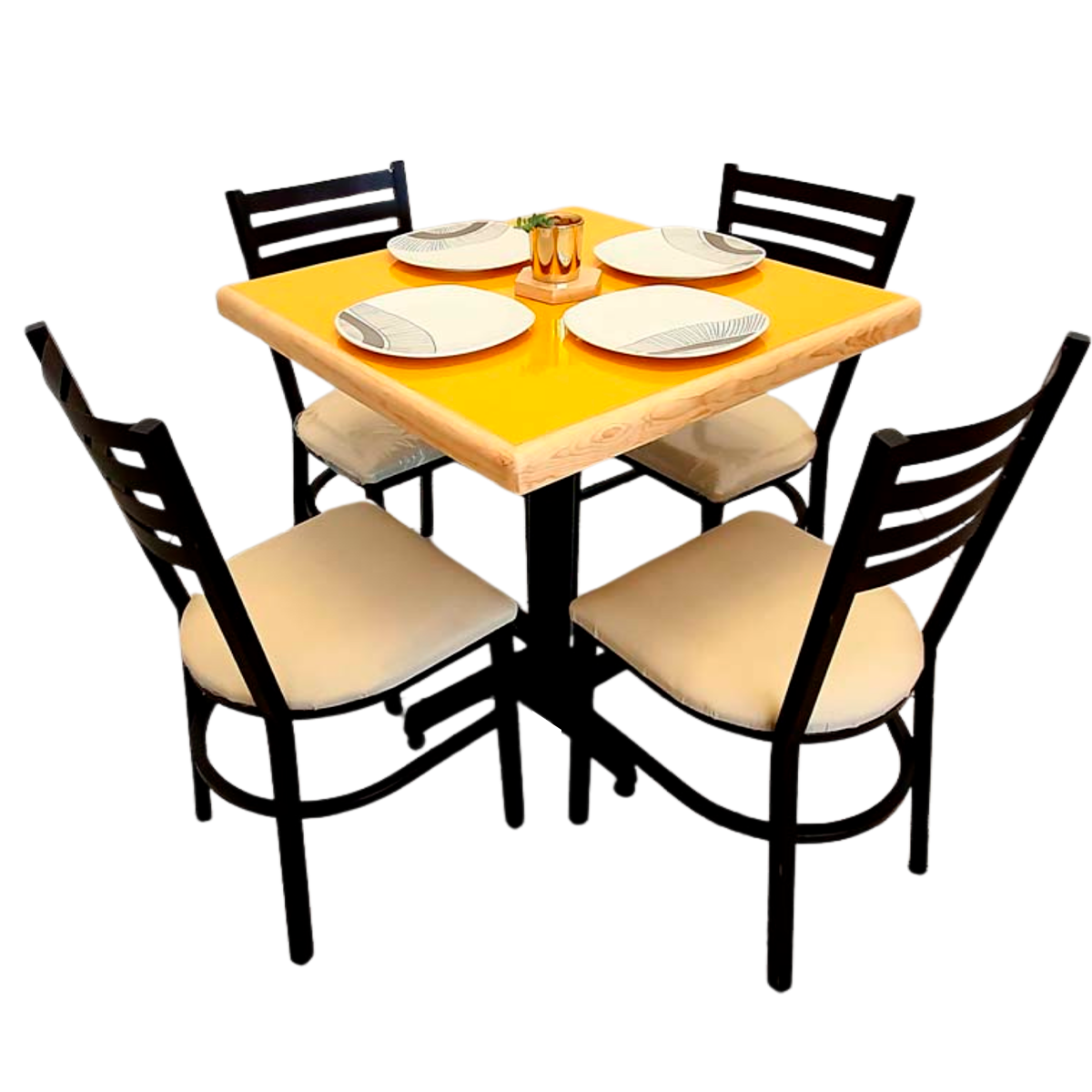 Mesa Para Restaurante Emboquillada Con Sillas Solar