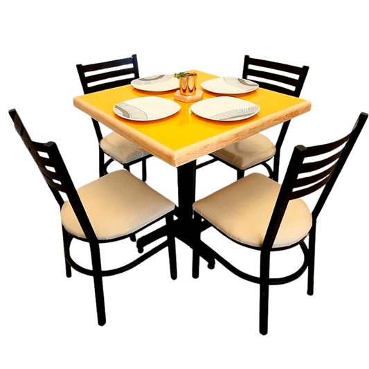 Mesa Para Restaurante Emboquillada Con Sillas Solar