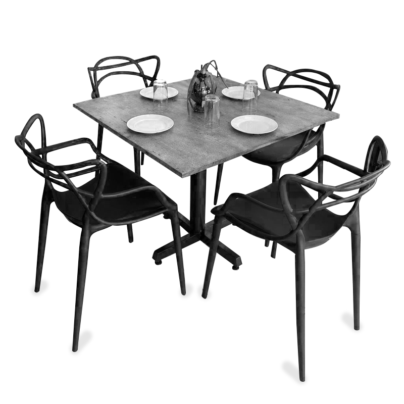Mesa Para Restaurante Melanove  Con sillas Trix
