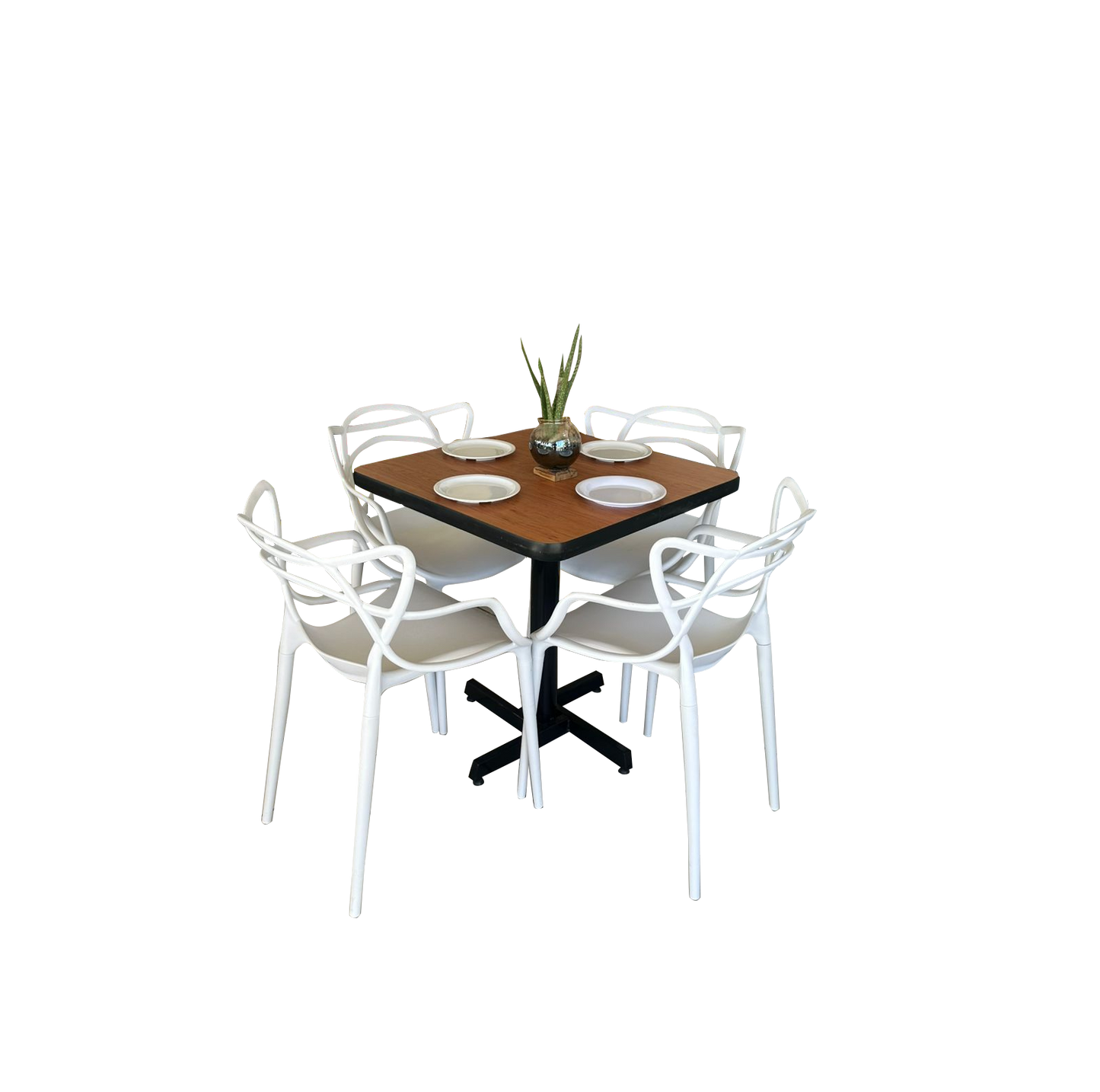 Mesa Para Restaurante Orillas De Pvc Con Sillas Trix
