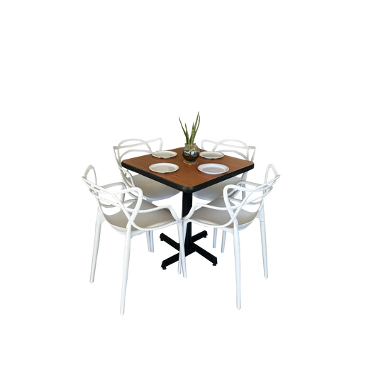 Mesa Para Restaurante Orillas De Pvc Con Sillas Trix
