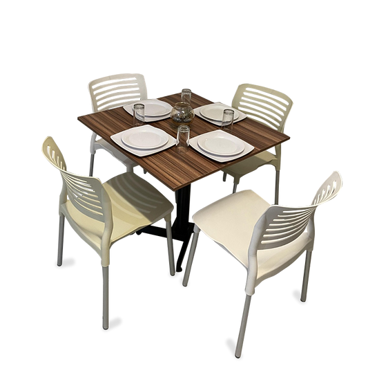 Mesa Para Restaurante Melanove  Con Sillas Vhania