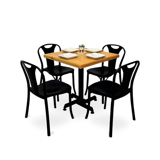 Mesa Para Restaurante Vintage Con Sillas Sarah