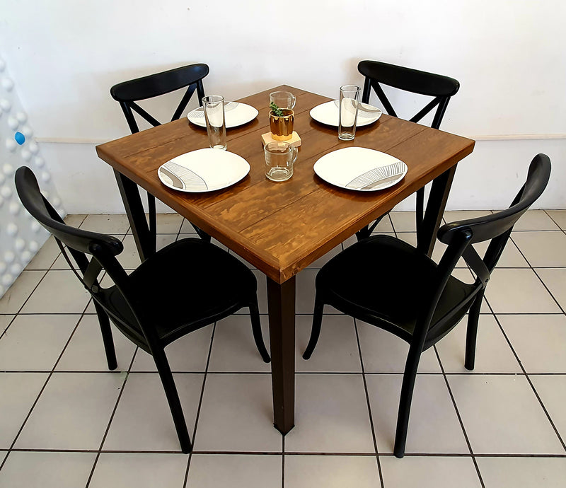 Mesa para restaurante Vintage Industrial con sillas Diana PP
