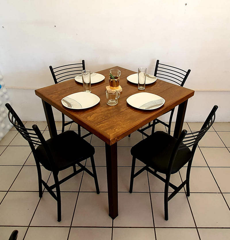 Mesa para Restaurante Vintage Industrial con sillas Maria