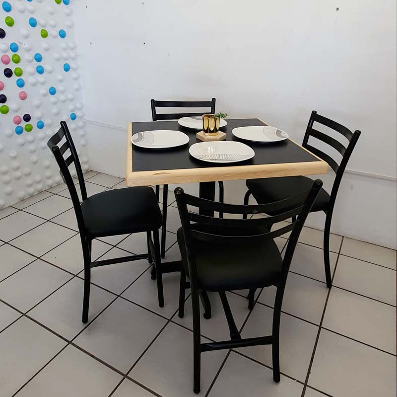 Mesa para Restaurante Emboquillada con 4 sillas Primavera