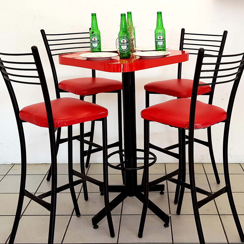 Mesa para restaurante formaica con 4 sillas Huracan 75C-3