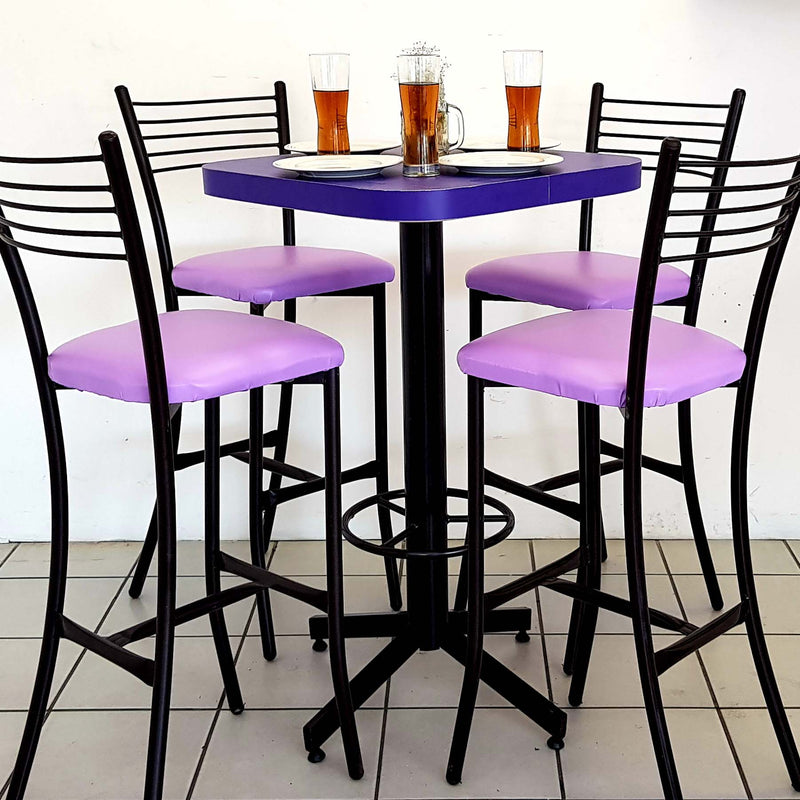 Mesa para restaurante formaica con 4 sillas Huracan 75C-4